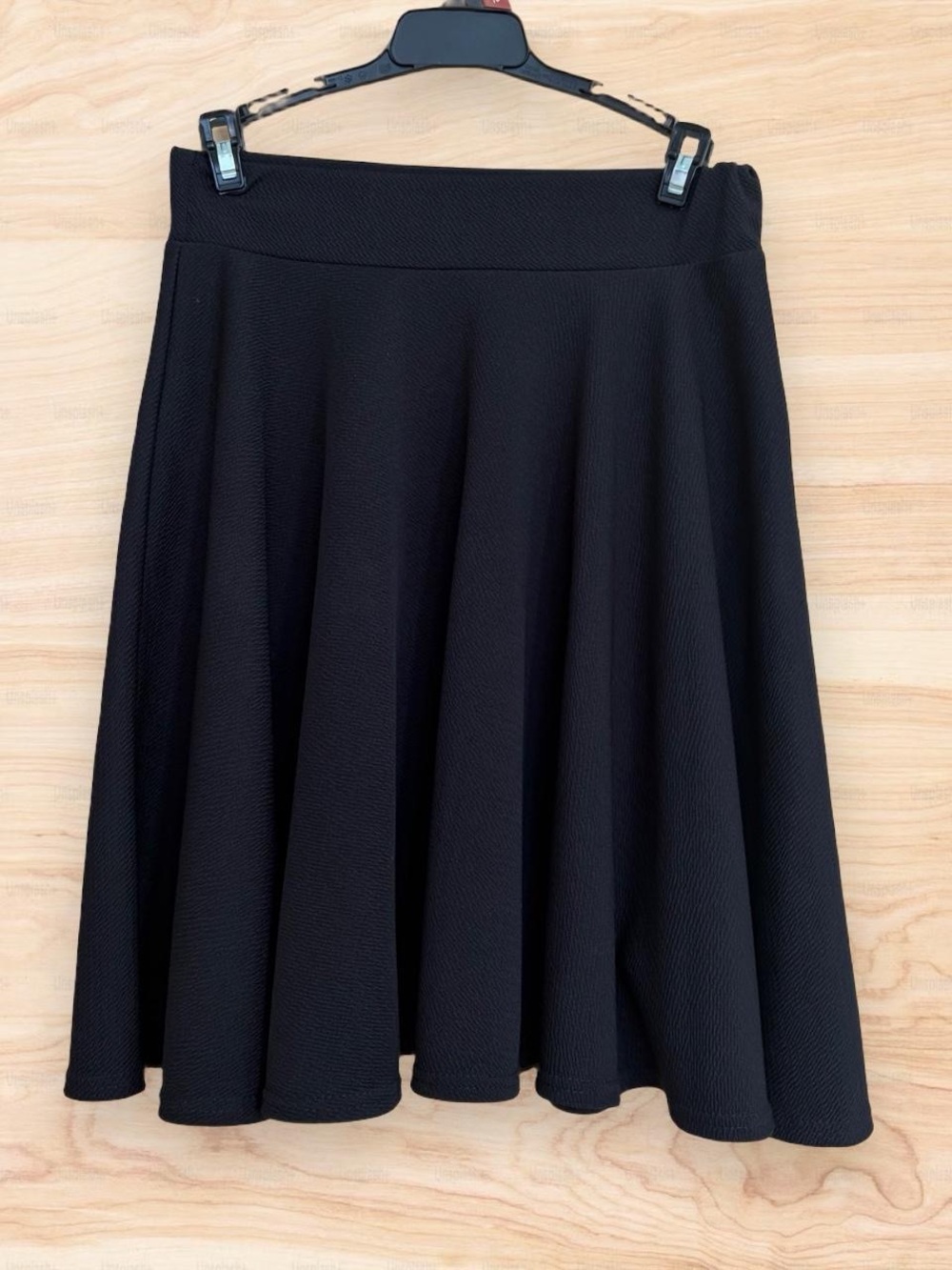Urban Coco Women’s Black A-Line Skater Skirt - Classic Everyday Style, small